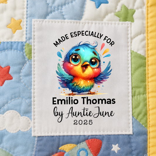 cute children's quilt labels