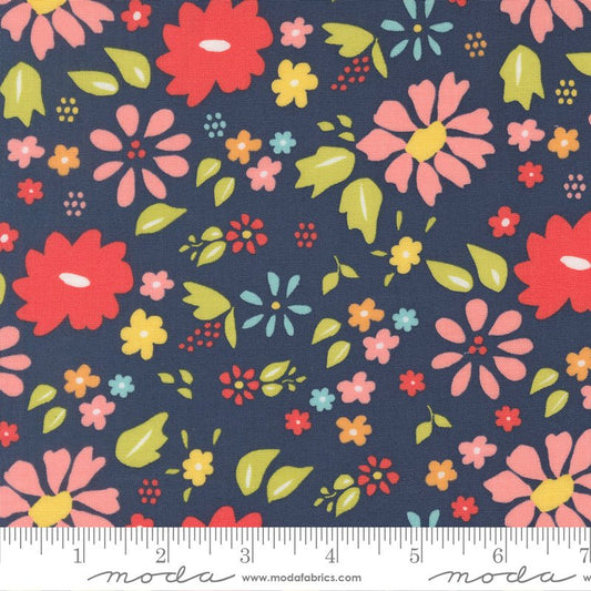 Delightfully Yours Quilt Fabric by Sherri & Chelsi Navy 37700 19 - Jammin Threads