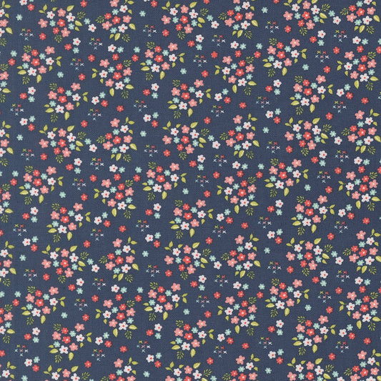 Delightfully Yours Quilt Fabric by Sherri & Chelsi Navy 37705 19 - Jammin Threads