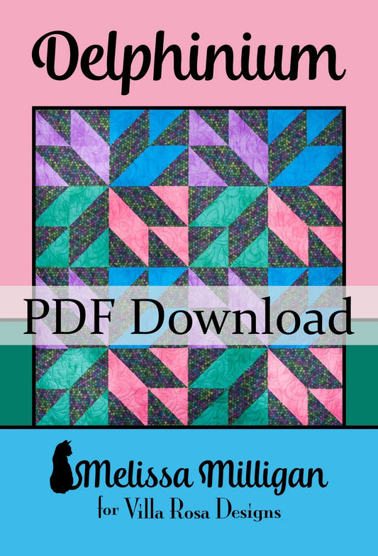 Delphinium Quilt Pattern by Melissa Milligan (PDF Version) - Jammin Threads