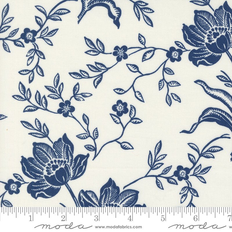 Denim Daisies Ivory Midnight by Fig Tree Co. for Moda Fabrics - Jammin Threads