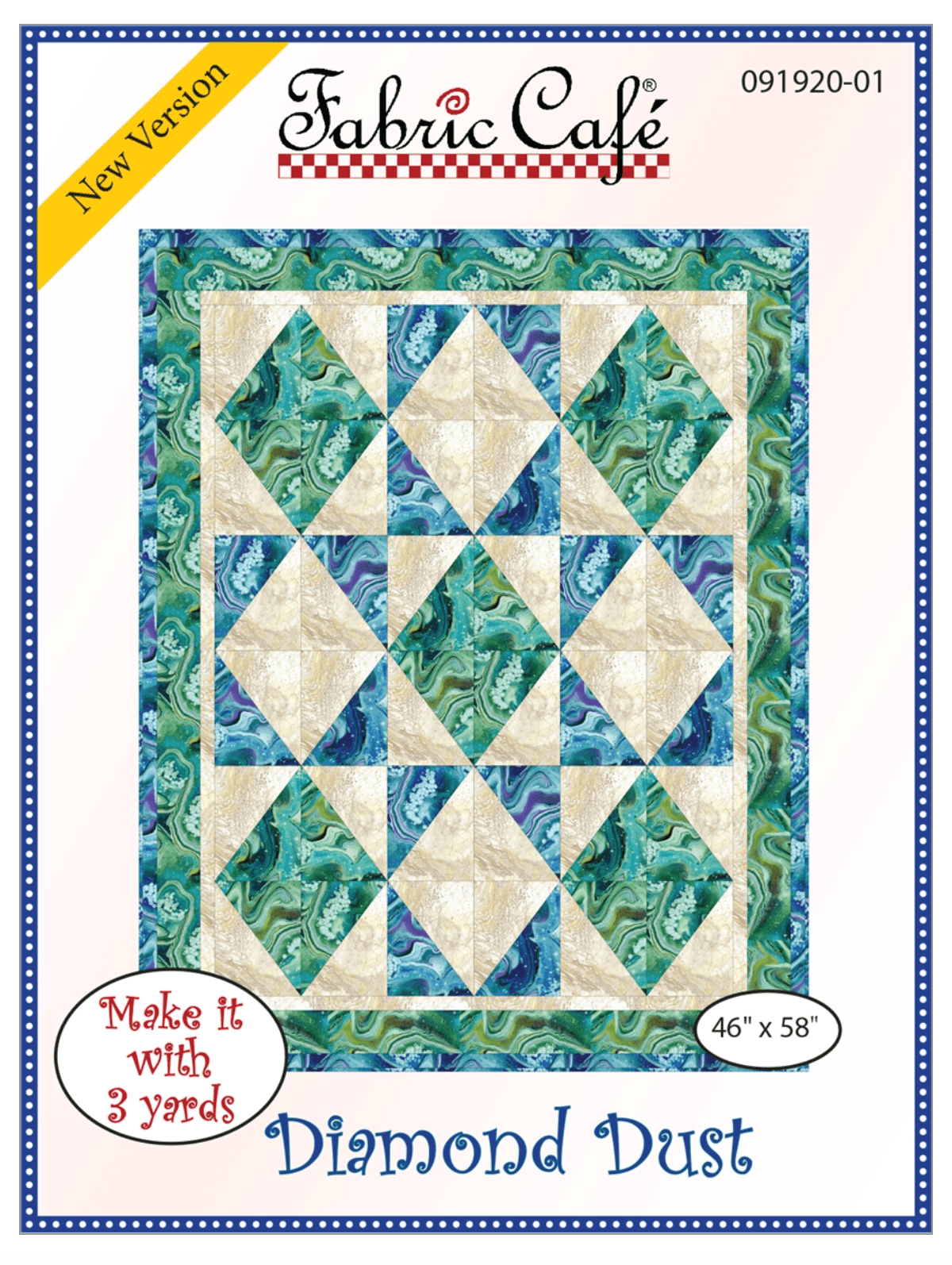 Diamond Dust 3 Yard Quilt Pattern by Fabric Cafe – Jammin Threads
