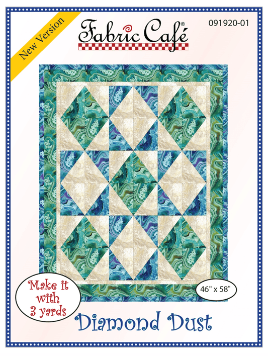 Diamond Dust 3 Yard Quilt Pattern by Fabric Cafe - Jammin Threads