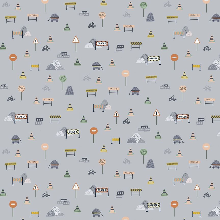 Dig It Monument Children's Quilt Fabric by Dear Stella STELLA - D2981 MONUMENT - Jammin Threads