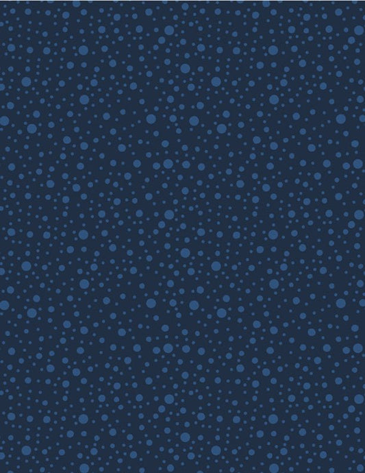 Dotty Dots Quilt Fabric Navy Tone on Tone by Wilmington Prints - Jammin Threads