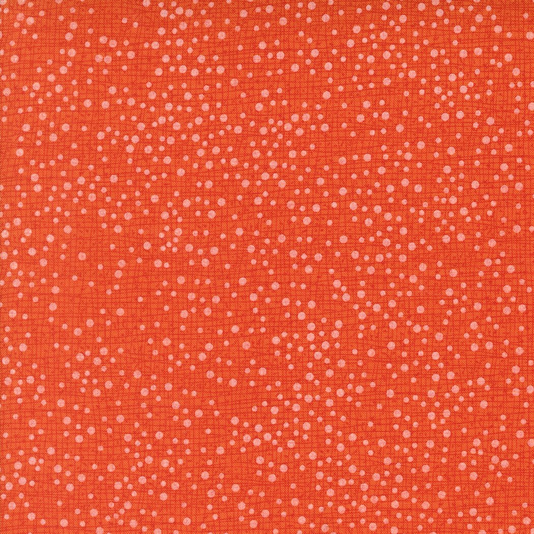 Dotty Thatched Quilt Fabric Tangerine 48715 82 by Robin Pickens for Moda Fabrics - Jammin Threads