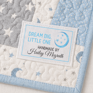 Dream Big Little One Quilt Labels – Personalized Name (Set of 6) - Jammin Threads