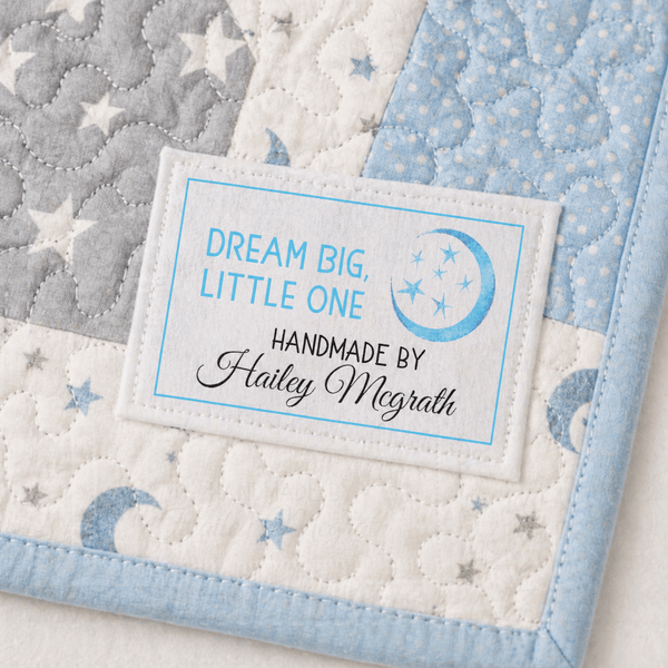 Dream Big Little One Quilt Labels – Personalized Name (Set of 6) - Jammin Threads