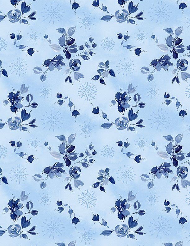 Dreaming in Blue Quilt Fabric. Bouquet Toss Light Blue. 3060 36275 440 - Jammin Threads