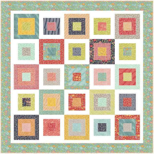 Eclairs Quilt Kit – Delightfully Yours Fabric by Sherri & Chelsi for Moda | 72.5" x 72.5" Quilt Top + Personalized Satin Tag - Jammin Threads