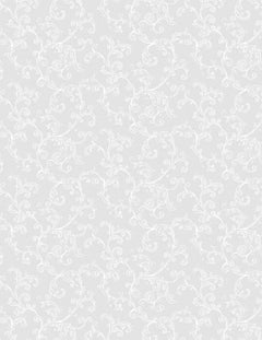 Essentials Filigree White on White Quilt Fabric by Wilmington Prints Tone on Tone - Jammin Threads