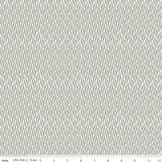 Evening on the Prairie Geo Leaves Green C16750 - GREEN by Modern Prairie for Riley Blake Designs - Jammin Threads