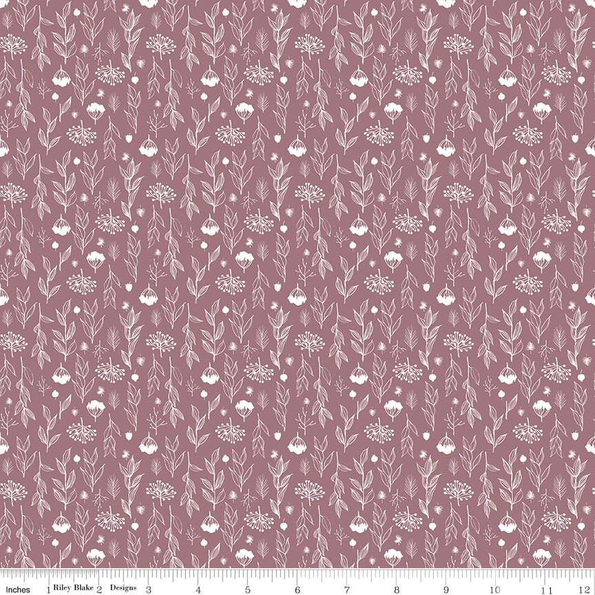 Evening on the Prairie Silhouette Floral Heather C16748 - HEATHER by Modern Prairie for Riley Blake Designs - Jammin Threads