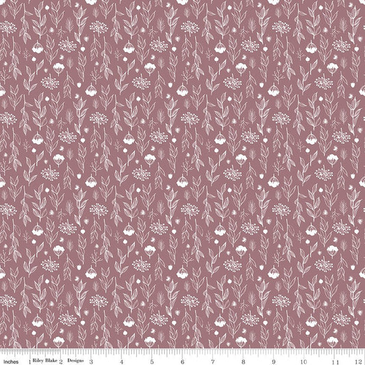 Evening on the Prairie Silhouette Floral Heather C16748 - HEATHER by Modern Prairie for Riley Blake Designs - Jammin Threads