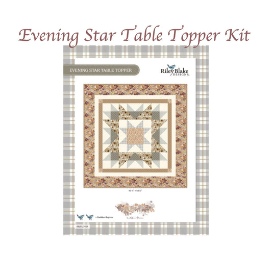 Evening Star Table Topper Quilt Kit with Personalized Quilt Tag – Evening on the Prairie - Jammin Threads