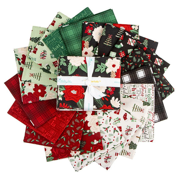 Evergreen Wishes Fat Quarter Bundle by Traci Reed for Riley Blake Designs – 18 Pieces - Jammin Threads