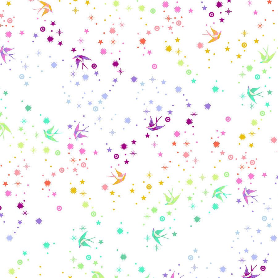 Fairy Dust White Fabric by Tula Pink – True Colors Yardage - Jammin Threads