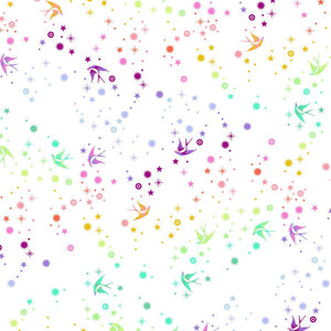 Fairy Dust White Fabric by Tula Pink – True Colors Yardage - Jammin Threads