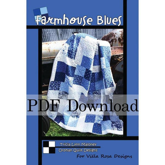 Farmhouse Blues Quilt Pattern by Orphan Quilt (PDF Downloadable Version) - Jammin Threads