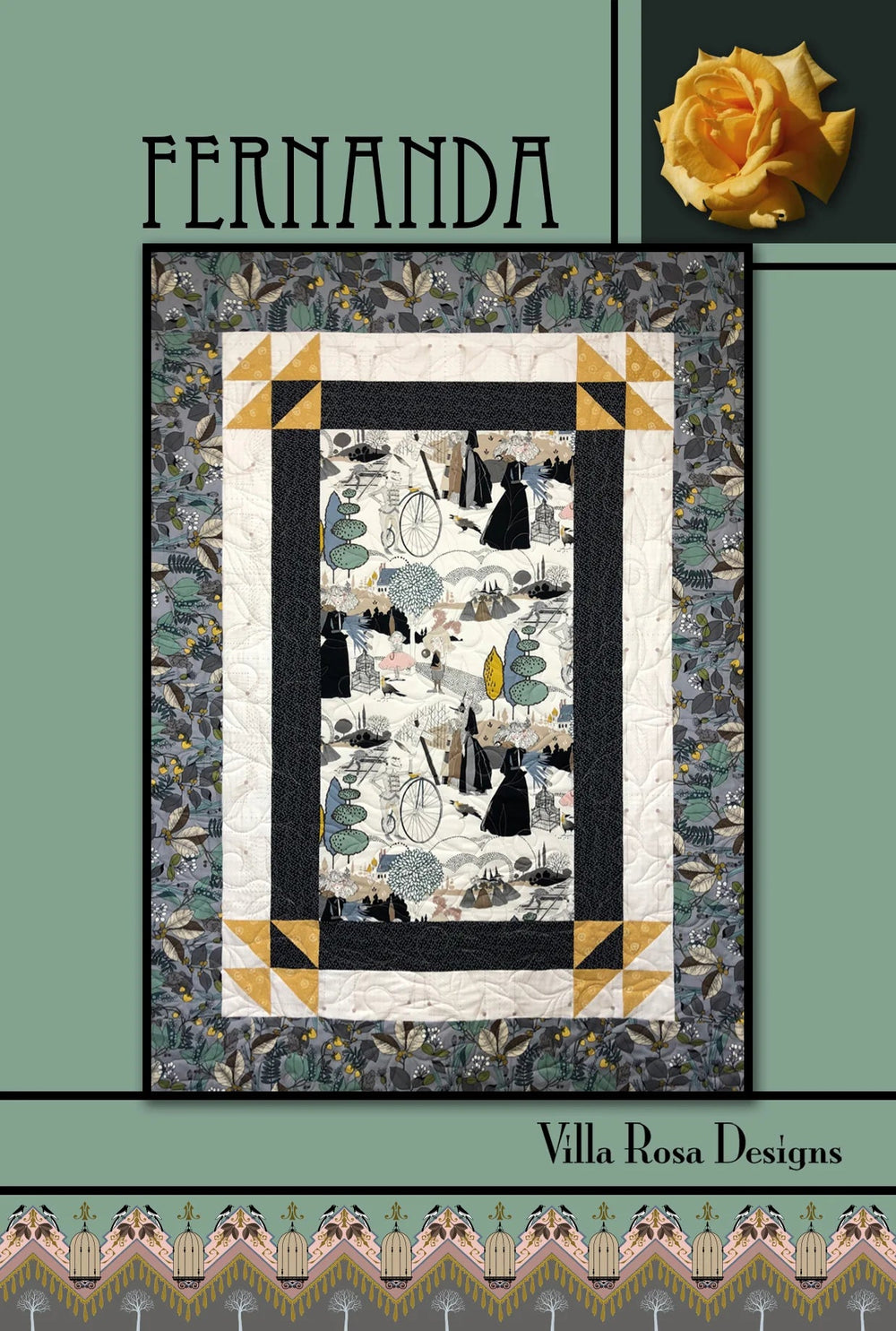 Fernanda Quilt Panel Pattern by Villa Rosa Designs (PDF Version) - Jammin Threads