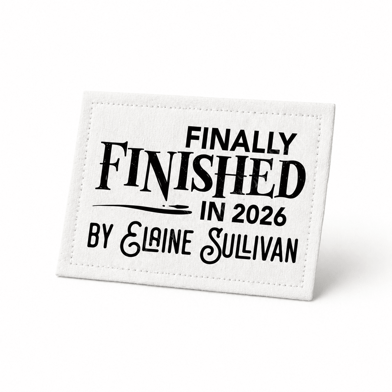 Finally Finished in 2026 Personalized Quilt Labels – Custom Maker Name | 9 Labels per Sheet - Jammin Threads