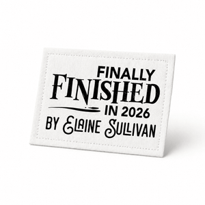 Finally Finished in 2026 Personalized Quilt Labels – Custom Maker Name | 9 Labels per Sheet - Jammin Threads