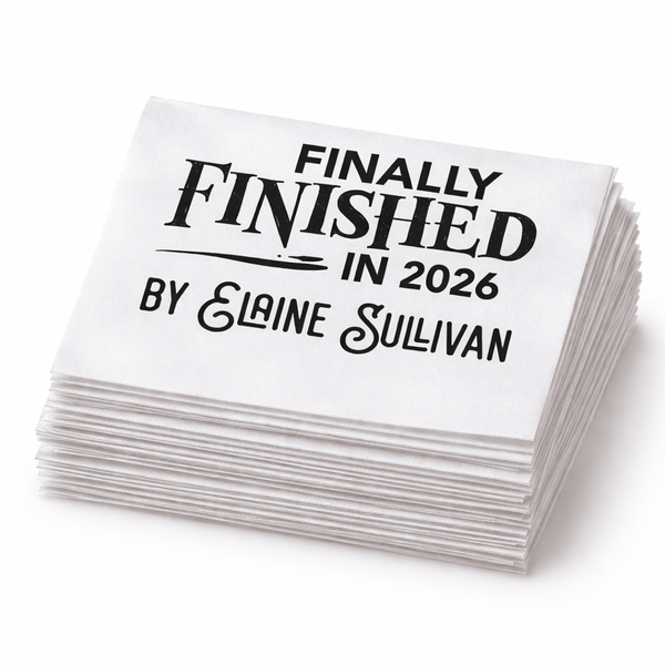 Finally Finished in 2026 Personalized Satin Quilt Tags – Custom Maker Name – Set of 25 - Jammin Threads