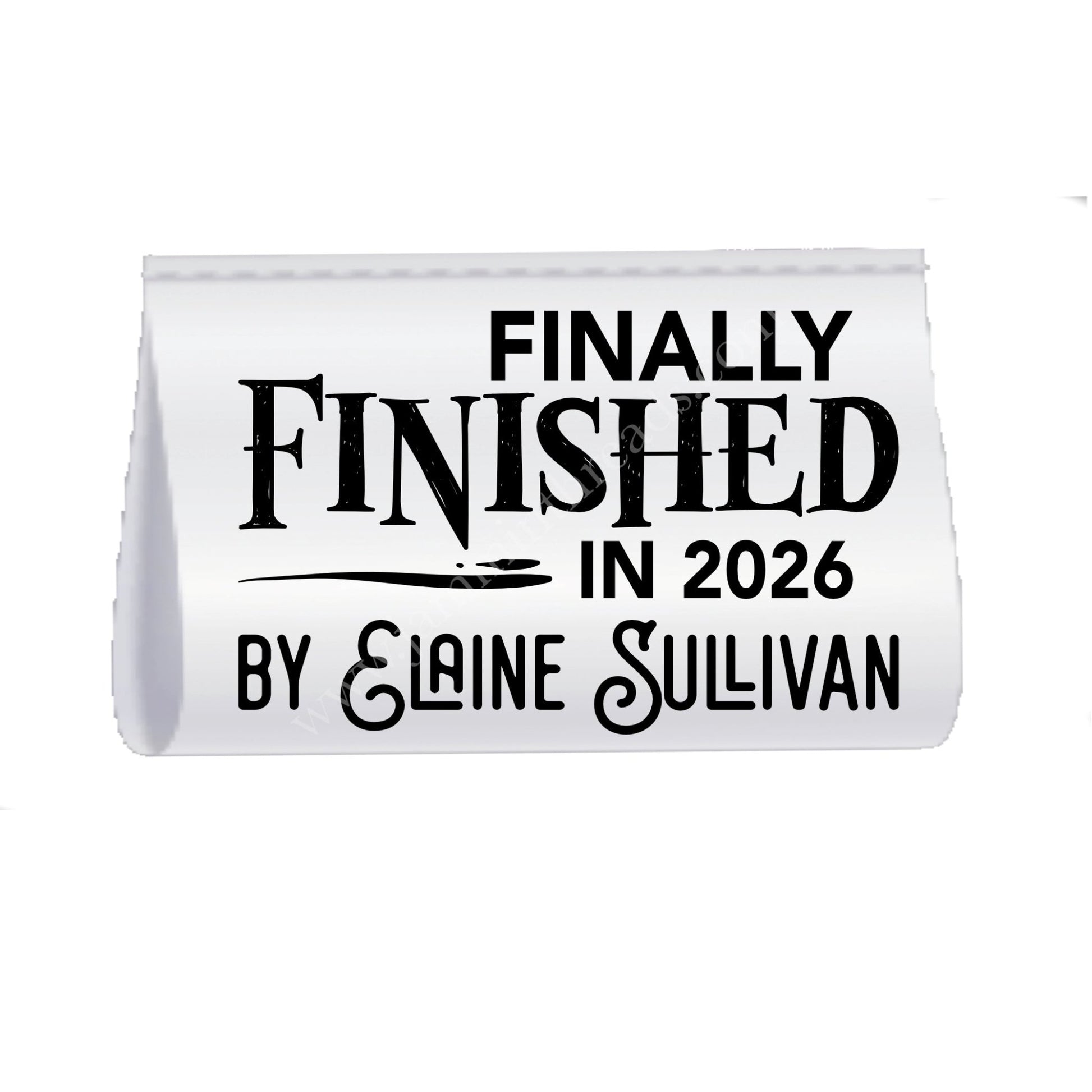 Finally Finished in 2026 Personalized Satin Quilt Tags – Custom Maker Name – Set of 25 - Jammin Threads