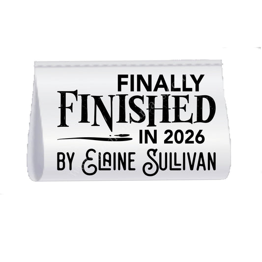 Finally Finished in 2026 Personalized Satin Quilt Tags – Custom Maker Name – Set of 25 - Jammin Threads