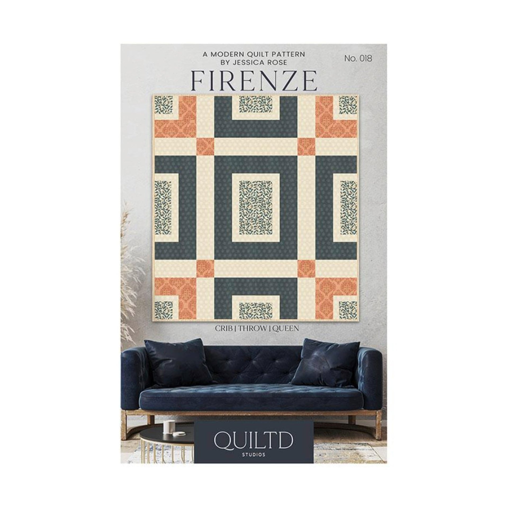 Firenze Quilt Pattern by Jessica Rose | Modern Quilt Design | Crib, Throw & Queen Sizes - Jammin Threads