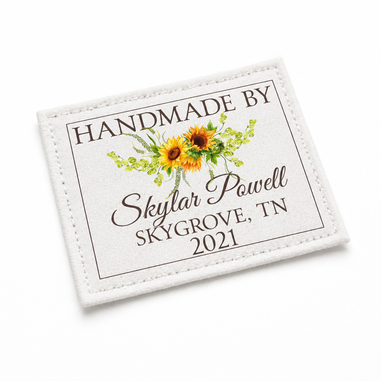 pretty quilt label by Jammin' Threads