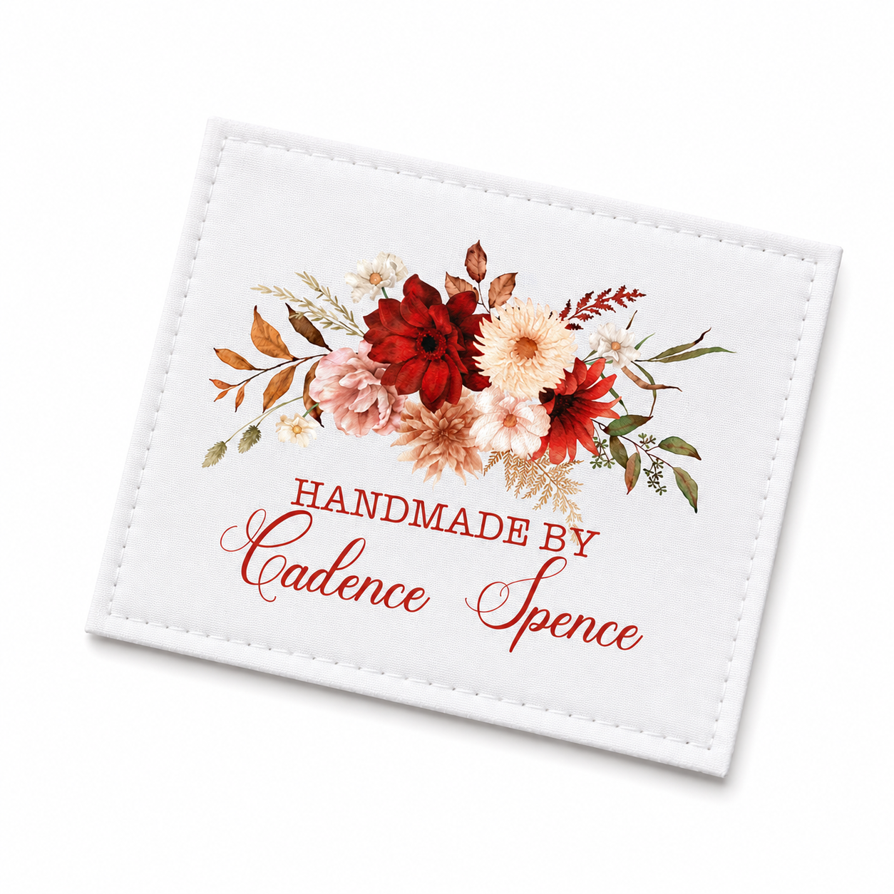 Personalized Fall Floral Quilt Labels