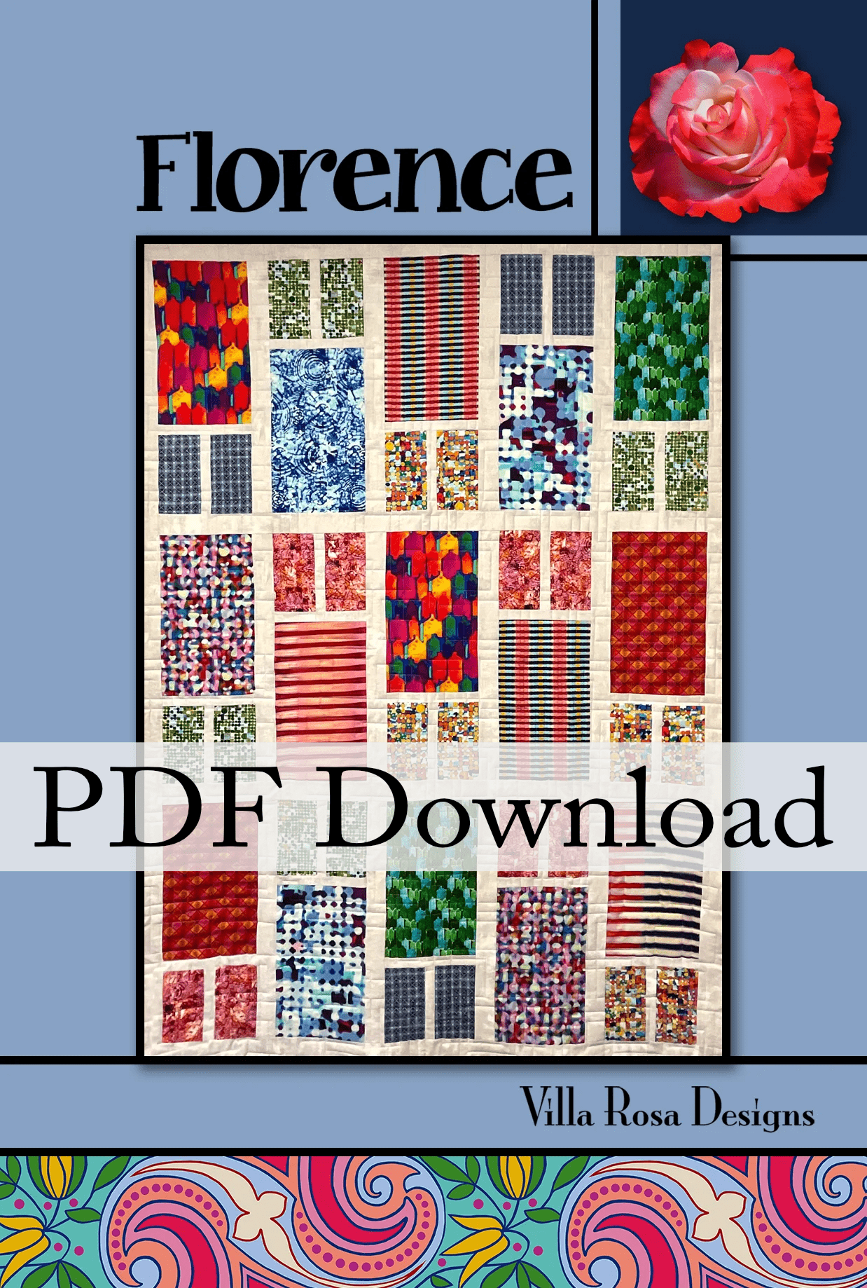 Florence Quilt Pattern by Villa Rosa Designs (PDF download) - Jammin Threads