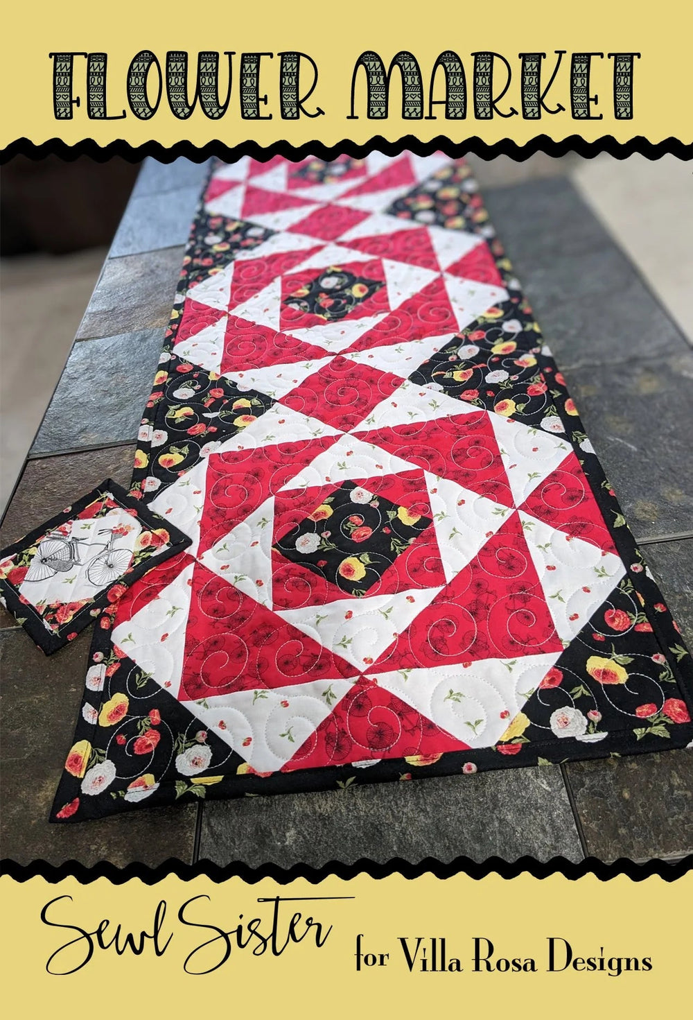 Flower Market Quilt Pattern by Sewl Sister for Villa Rosa Designs (PDF Downloadable Version) - Jammin Threads