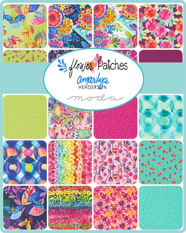 Flower Patches Quilt Fabric Jelly Roll by Amarilys Henderson for Moda Fabrics 21820JR - Jammin Threads
