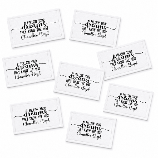 Follow Your Dreams Quilt Label – Personalized Inspirational Quilt Labels - Jammin Threads