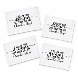 Follow Your Dreams Quilt Label – Personalized Inspirational Quilt Labels - Jammin Threads