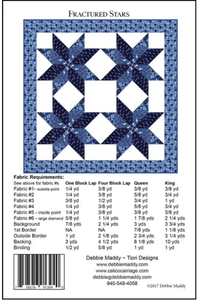 Fractured Star Quilt Pattern by Calico Carraige - Jammin Threads