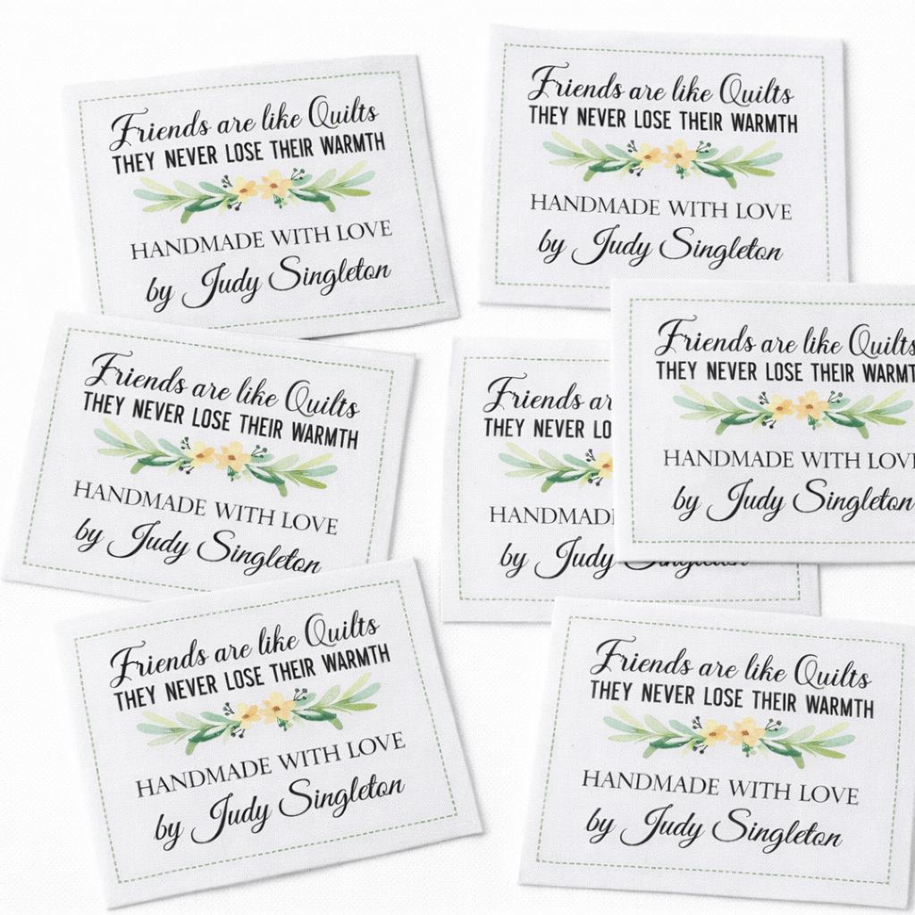 Friends Are Like Quilts Label – Personalized Quilt Label – Handmade with Love Quilt Tag – Custom Quilter Label – Friendship Quilt Label - Jammin Threads