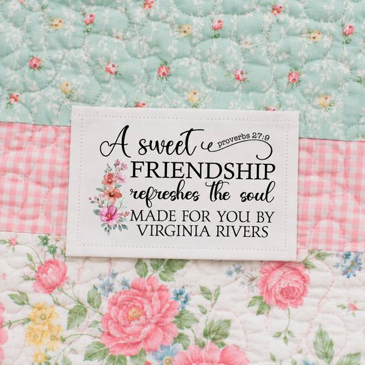 personalized quilt label