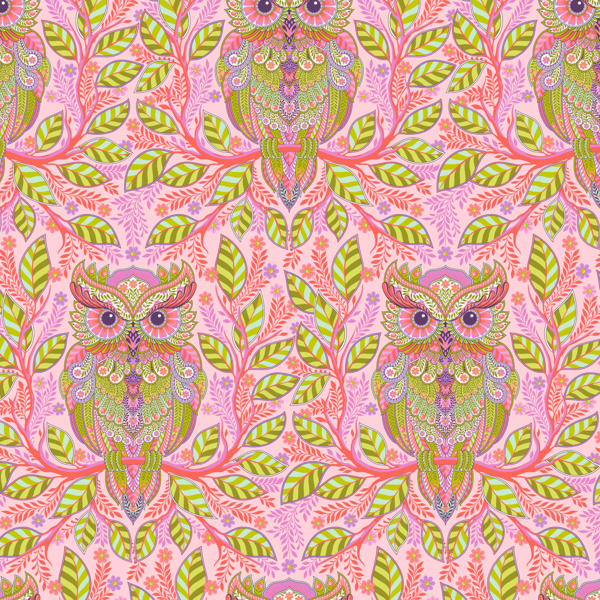 Full Moon Forest II Quilt Fabric by Tula Pink Hootie Patootie - Honey PWTP244.HONEY - Jammin Threads