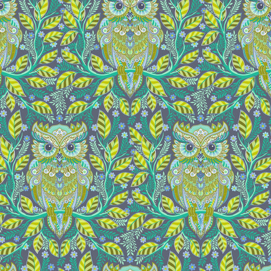 Full Moon Forest II Quilt Fabric by Tula Pink Hootie Patootie - Starlight PWTP244.STARLIGHT - Jammin Threads