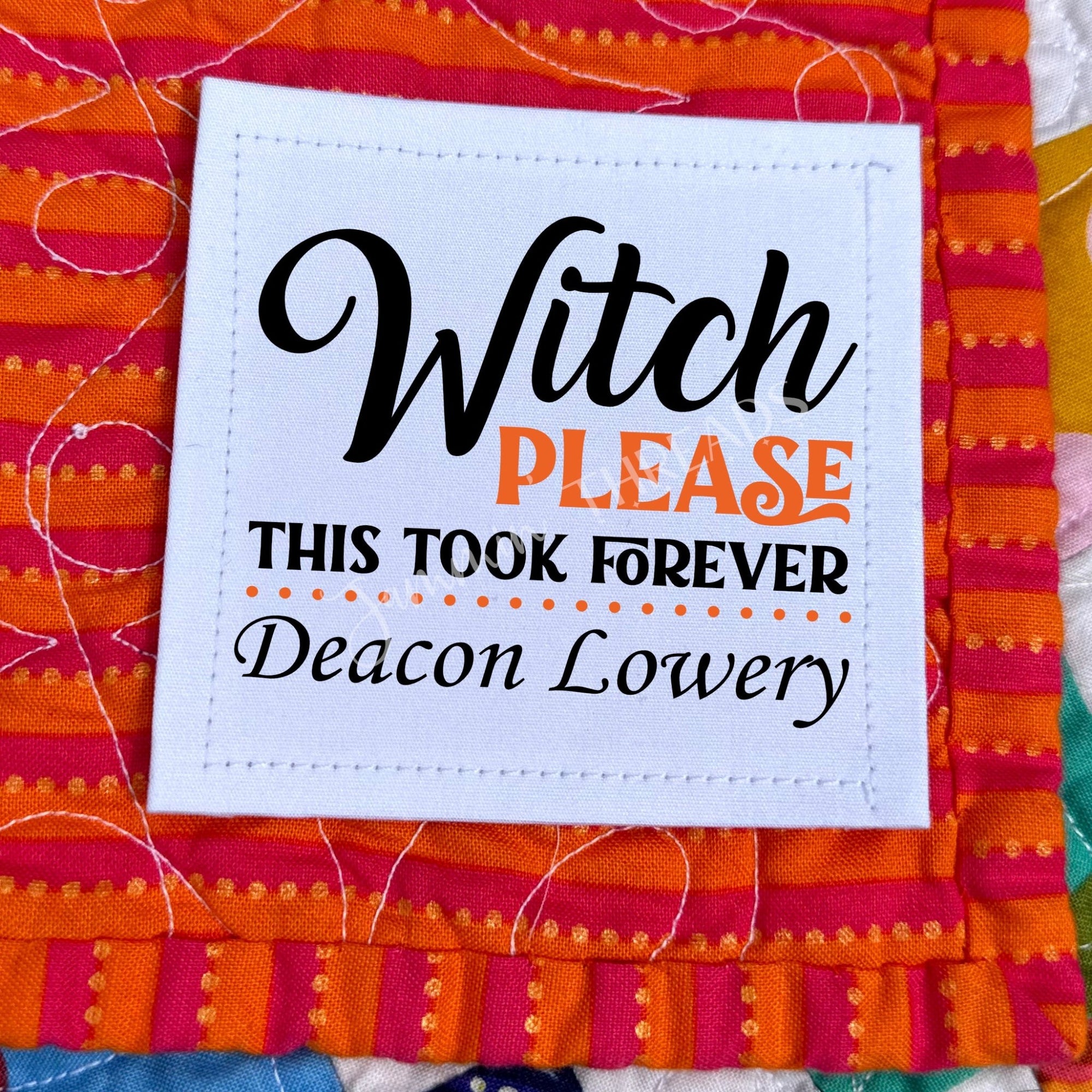Funny Halloween Quilt Labels on Cotton or Polyester fabric - Jammin Threads