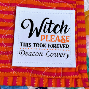 Funny Halloween Quilt Labels on Cotton or Polyester fabric - Jammin Threads