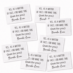 Funny Handmade Quilt Label – “Yes, As a Matter of Fact I Did Make This” Personalized Sewing Label (8 per Sheet) - Jammin Threads