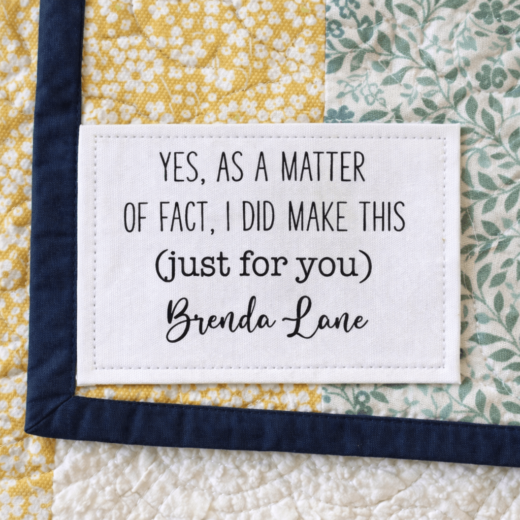 Funny Handmade Quilt Label – “Yes, As a Matter of Fact I Did Make This” Personalized Sewing Label (8 per Sheet) - Jammin Threads