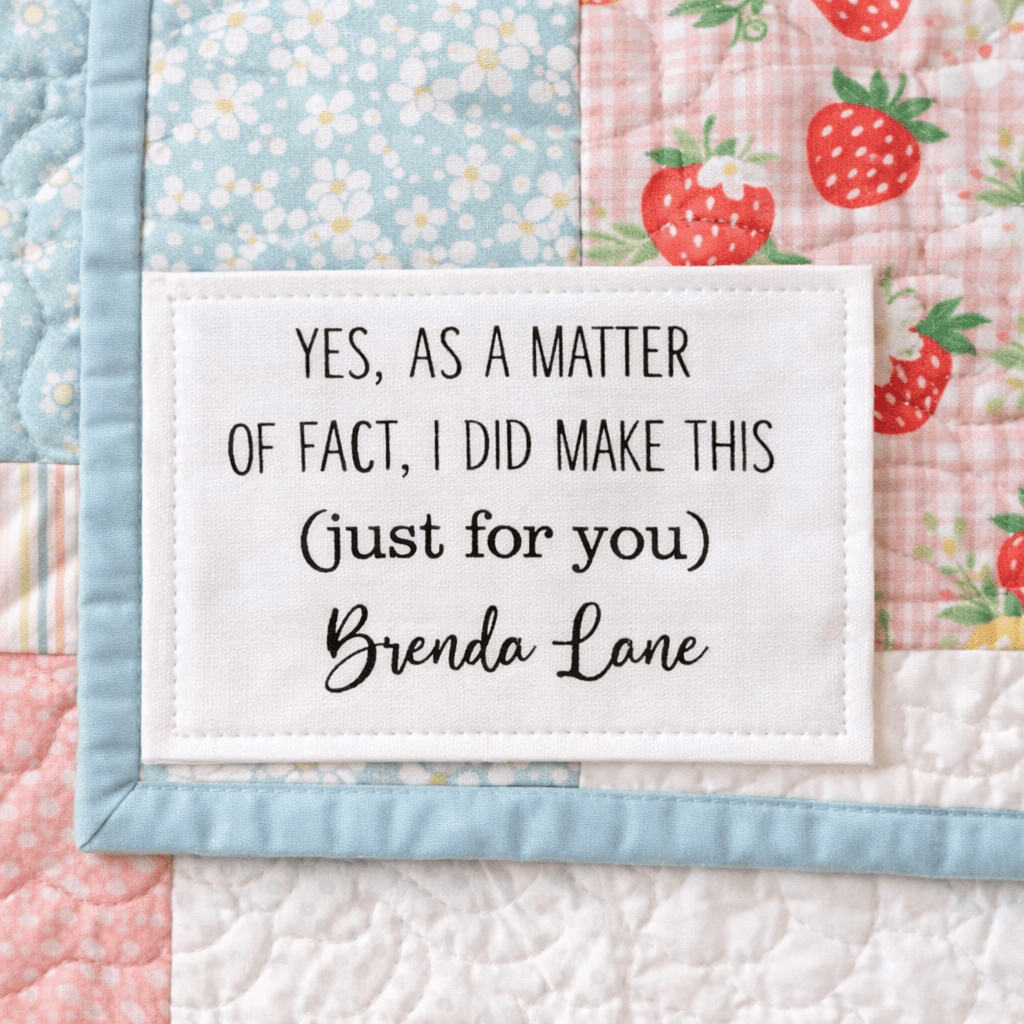 Funny Handmade Quilt Label – “Yes, As a Matter of Fact I Did Make This” Personalized Sewing Label (8 per Sheet) - Jammin Threads