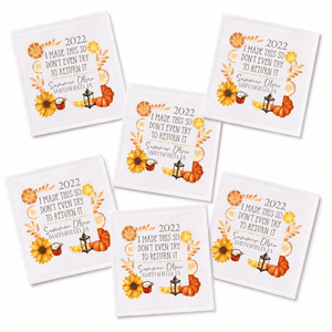 Funny Personalized Quilt Label – “I Made This So Don’t Even Think About Trying to Return It” Fall Design - Jammin Threads