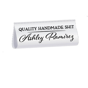 Funny Personalized Satin Quilt Tags – “Quality Handmade Shit” Sewing Labels – Custom Handmade Tags – 25 3" Satin Tags - Jammin Threads