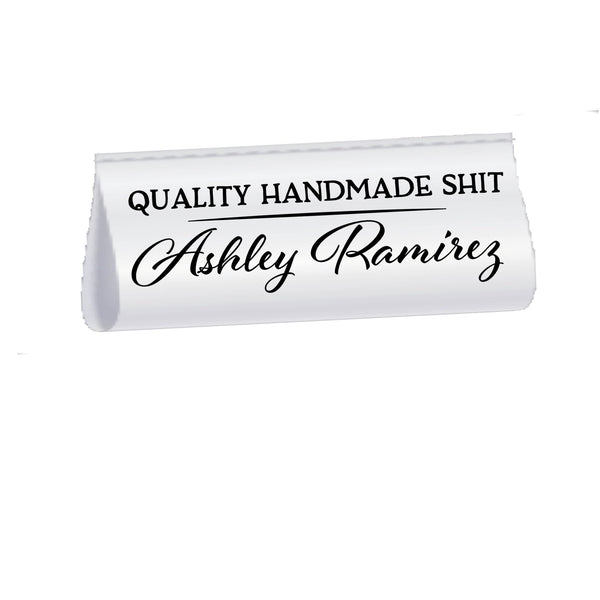 Funny Personalized Satin Quilt Tags – “Quality Handmade Shit” Sewing Labels – Custom Handmade Tags – 25 3" Satin Tags - Jammin Threads